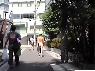 JAV public nudity stark naked construction worker Subtitled